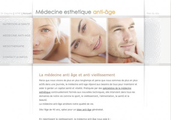 DOCTEUR ZAQUINE - Site internet vitrine - www.medecin-esthetique.fr